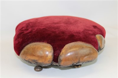 Lot 858 - Elephant foot footstool