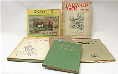 Lot 845 - Books - six volumes, Seen From The Saddle By Lionel Edwards, Just Among Friends by Cecil Aldin