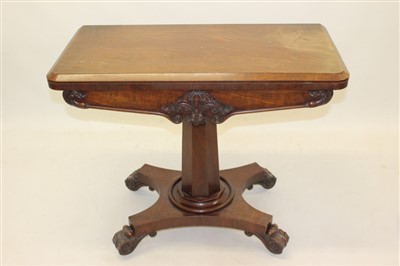 Lot 1475 - William IV mahogany card table