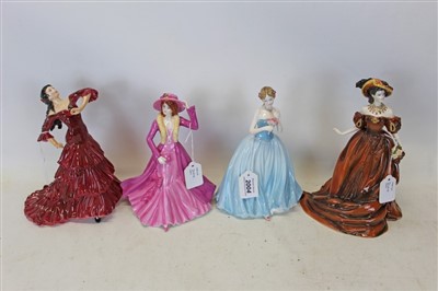 Lot 2004 - Nine Coalport ladies-Dearest Rose, Special Day, Midnight Masquerade, Bolero, The Fairytale Begins, Lady Jane Grey, True Love, Lady de Winter and The Dream Unfolds (9)