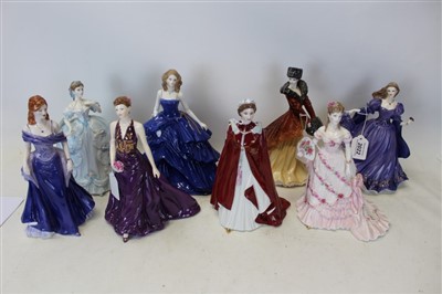 Lot 2022 - Eight Royal Worcester ladies