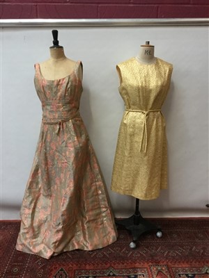 Lot 3073 - Small selection of ladies designer clothing  including Hardy Amies cocktail dress, Worth, Paris evening dress, Thierry Mugler red satin mini dress, Sonia Rykiel knitwear etc.
