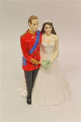 Lot 2066 - Royal figures-  Coalport Diana Princess of Wales, no. 8,924 of 12,500 by Compton & Woodhouse, Coalport Diana at Home, no. 101 of 2,450 by Compton & Woodhouse, Coalport Prince William no. 428 of 9,5...