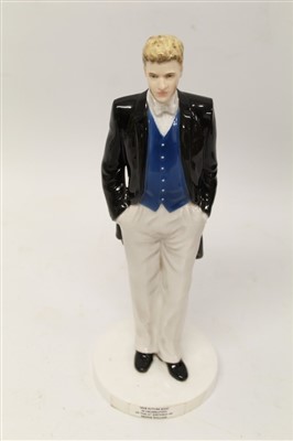 Lot 2066 - Royal figures-  Coalport Diana Princess of Wales, no. 8,924 of 12,500 by Compton & Woodhouse, Coalport Diana at Home, no. 101 of 2,450 by Compton & Woodhouse, Coalport Prince William no. 428 of 9,5...