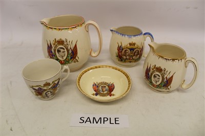 Lot 2077 - Three boxes of various Royal commemorative ceramics to include, mugs, plates and jugs from Queen Victoria to Elizabeth II, various makers (3 boxes)
