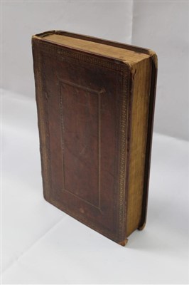 Lot 72 - Evangelical Family Bible  Knight & Brown 1814 Publisher Kelly London. Full Morocco leather binding.