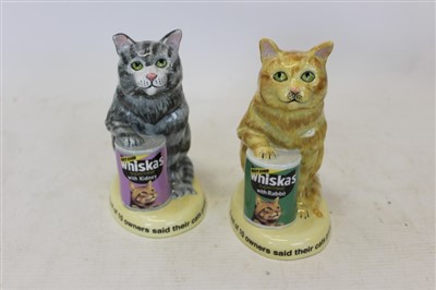 Lot 2105 - Two Royal Doulton limited edition Whiskas Cats- Silver Tabby and Ginger