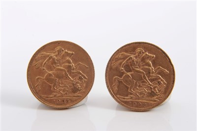 Lot 151 - G.B. Edward VII gold Sovereigns (x 2)