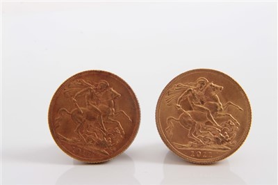 Lot 155 - G.B. George V gold Sovereigns (x 2)