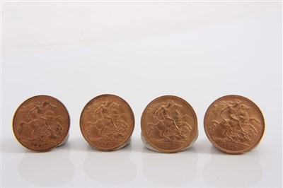 Lot 168 - G.B. George V gold Half Sovereigns (x 4)
