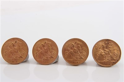 Lot 169 - G.B. George V gold Half Sovereigns (x 4)