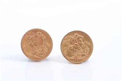 Lot 182 - G.B. George V gold Sovereigns (x 2)