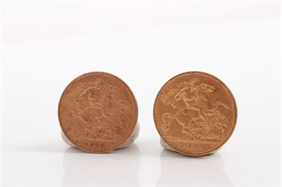 Lot 183 - G.B. George V gold Half Sovereigns (x 2)