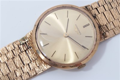 Lot 3272 - Gold (9ct) Longines wristwatch