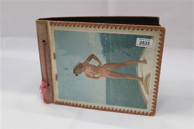 Lot 2533 - Album of mixed photos and postcards
