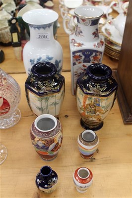 Lot 2154 - Selection of Oriental vases
