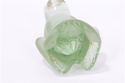 Lot 76 - Lalique green glass frog