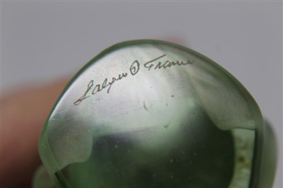 Lot 76 - Lalique green glass frog