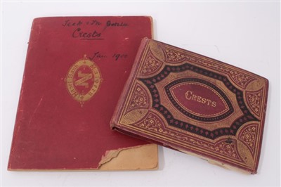 Lot 85 - Two Victorian albums of trimmed crests