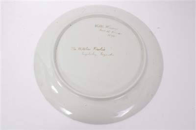Lot 9 - Large painted charger with Witches Frolic, from Ingoldsby Legends
