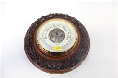 Lot 3502 - Victorian barometer in carved case