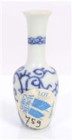 Lot 2727 - Late 17th century Chinese dolls' house blue...