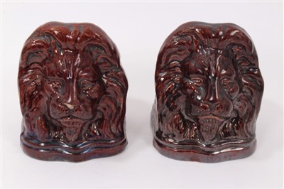 Lot 31 - Pair of Treacle glazed sash window stops