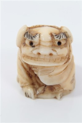 Lot 13 - 19th century Japanese carved ivory netsuke