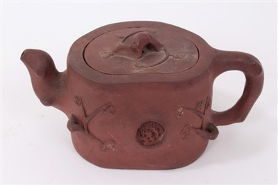 Lot 129 - Chinese Terracotta Teapot with seal mark to base