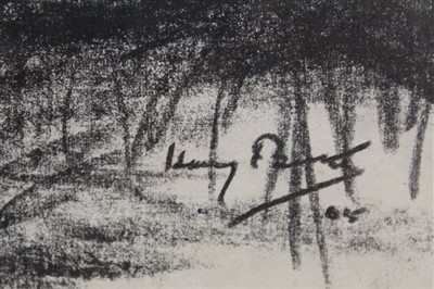 Lot 1133 - Harry Becker (1865-1928) lithograph - figures at work, in glazed frame, 27cm x 39cm