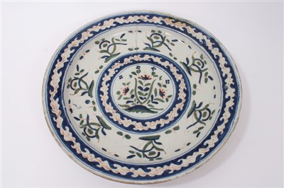 Lot 94 - 18th century Delft polychrome charger