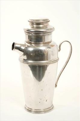 Lot 528 - 1930s Art Deco cocktail shaker retailed by Harrods.