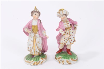 Lot 67 - Pair of early 19th century Derby porcelain figures