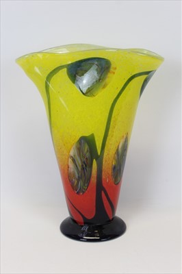 Lot 2002 - An Art Glass vase (indistinctly signed) 36.5 cm high