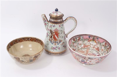 Lot 75 - Early 19th century creamware Admiral Duncan and Nelson commemorative bowl