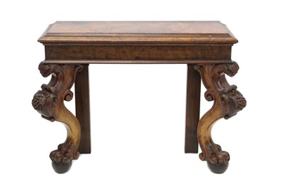 Lot 852 - Impressive burr walnut pier table
