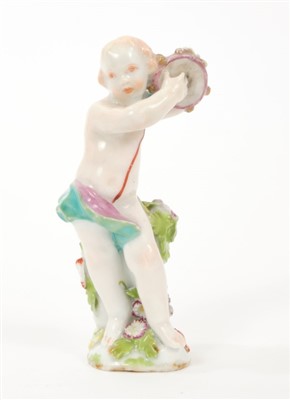 Lot 109 - 18th century Chelsea figure of a putto
