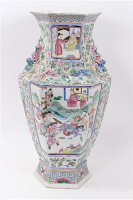 Lot 128 - Late 19th century Chinese porcelain famille rose vase