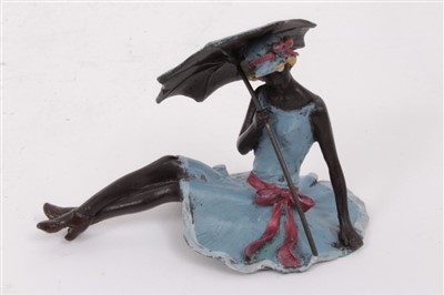 Lot 96 - Antiques Road Trip lot: Follower of Bergmann - cold painted erotic bronze figure