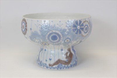 Lot 2004 - Lladro Pastoral bowl by Julio Fernandez, pattern No 1114, 30cm diameter