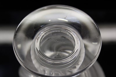 Lot 2003 - Contemporary Lalique crystal Ermenoville pattern vase, signed Lalique, France on base, 14.5 cm high