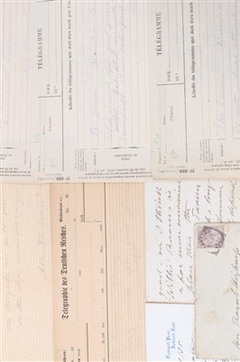 Lot 133 - H.R.H. Edward Albert Prince of Wales letter and five telegrams to Queen Victoria