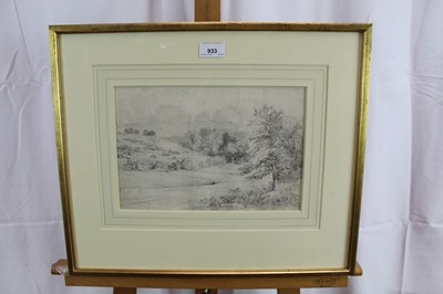 Lot 933 - Edward Smythe Foxhall heath, Ipswich pencil