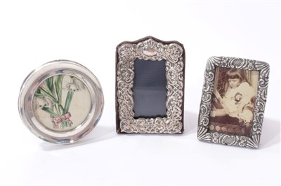 Lot 405 - Three silver photograph frame (3)