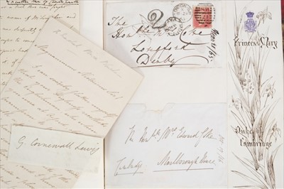 Lot 2473 - First half 19th century book of letters from royalty, politicians and celebrated figures