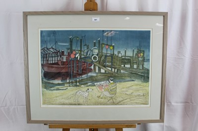 Lot 941 - *Richard Bawden coloured etching ‘Blyth Estuary at Walberswick’ no. 16 of 85