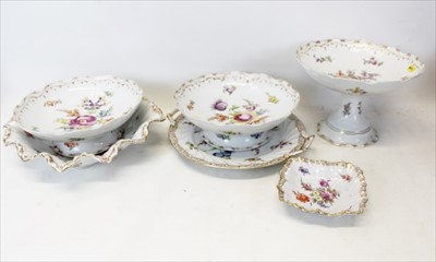Lot 2078 - Collection of Dresden floral painted teaware and other china