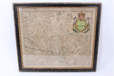 Lot 1093 - Jan Jansson (1588-1664) hand coloured map - ‘Alsatia Inferior’ published Amsterdam, circa 1640