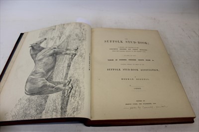 Lot 2306 - Herman Biddell - ‘Suffolk Stud Book’, 1880, 14 plates by John Duvall, half calf cloth binding