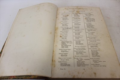 Lot 2311 - Reports of Suffolk Charities, early 19th century, Ex Libris John Gage, sporadic foxing, half calf binding with marbled boards